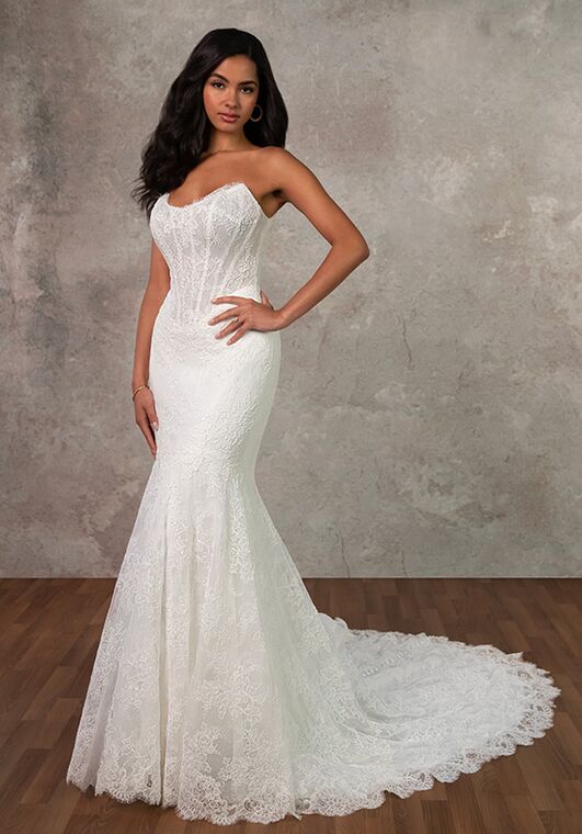 Essense of Australia D4456 Fit-and-Flare Wedding Dress - 7