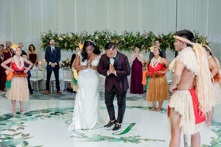 Couple Bowing During Guamanian Dance Performance