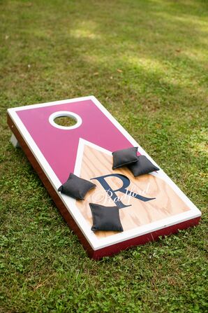 Monogramed Cornhole Cocktail Hour Game