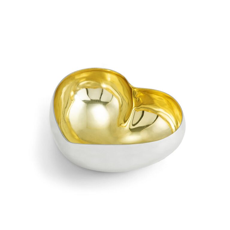 Heart Engagement Ring Dish Gold