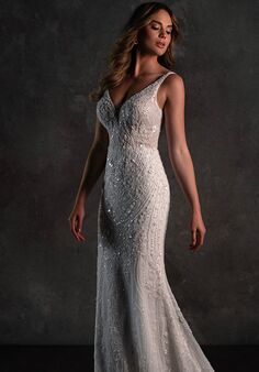 Essense of Australia D4448 Column Wedding Dress