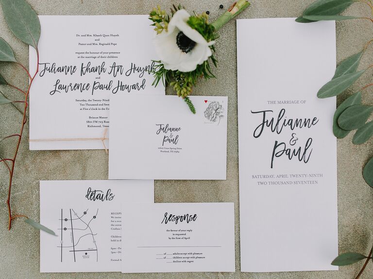 how important are wedding invitations flat lay