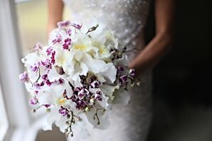 White and Purple Orchid Bouquet