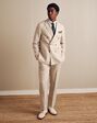 Tie Bar The Dearborn Linen Oatmeal Double Breasted Jacket Brown Tuxedo - thumbnail - 1