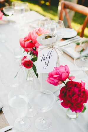 Wine Bottle Table Numbers