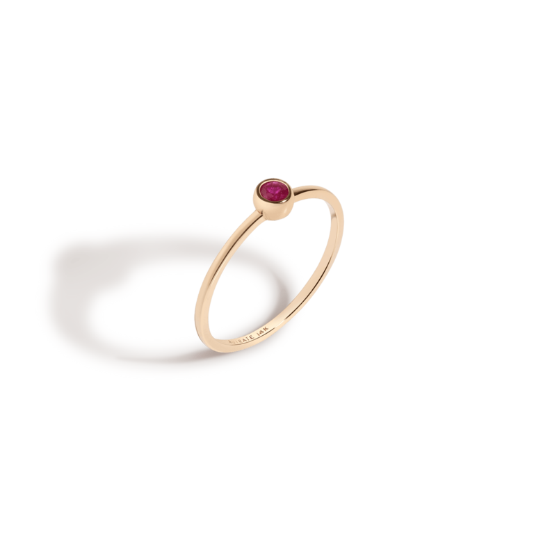 Aurate Birthstone Solitaire Engagement Ring