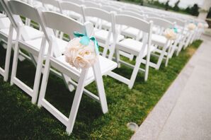 White Rose Kissing Ball Decor