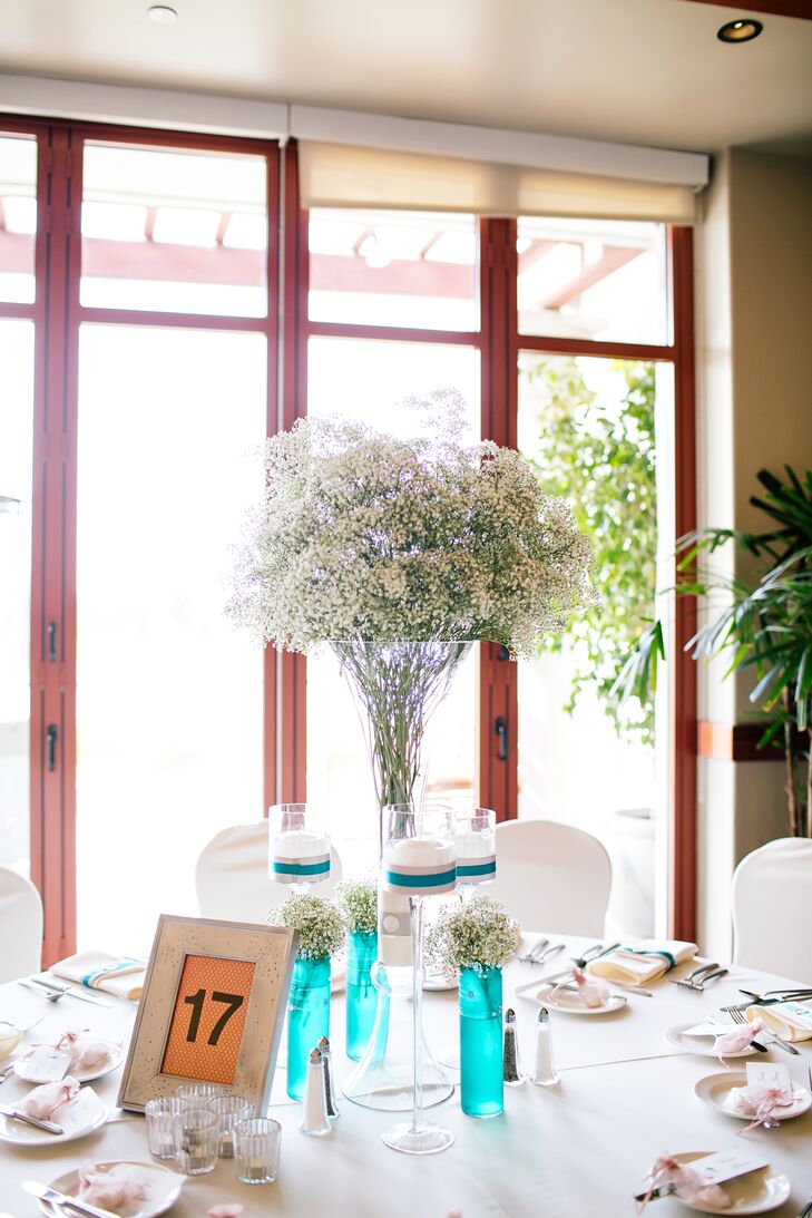 Tall Baby's Breath Centerpieces