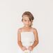 Vintage-Style White Flower Girl Dress