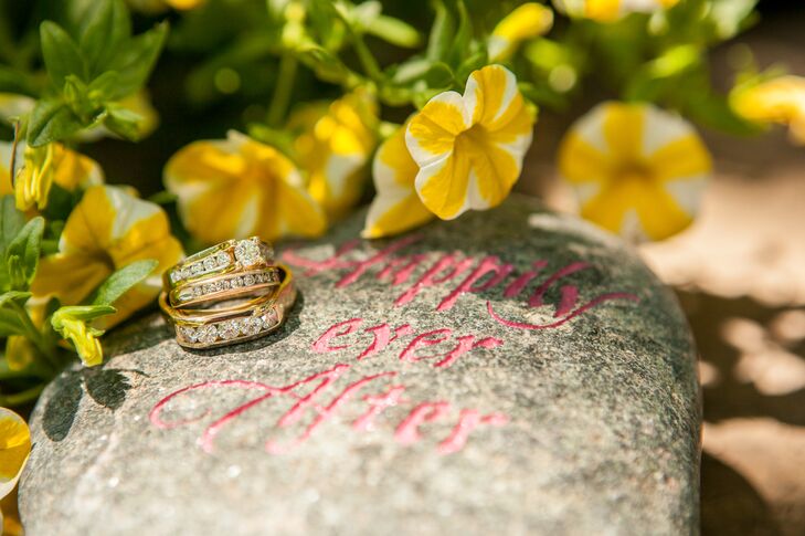 Rings on Customized Wedding Rock