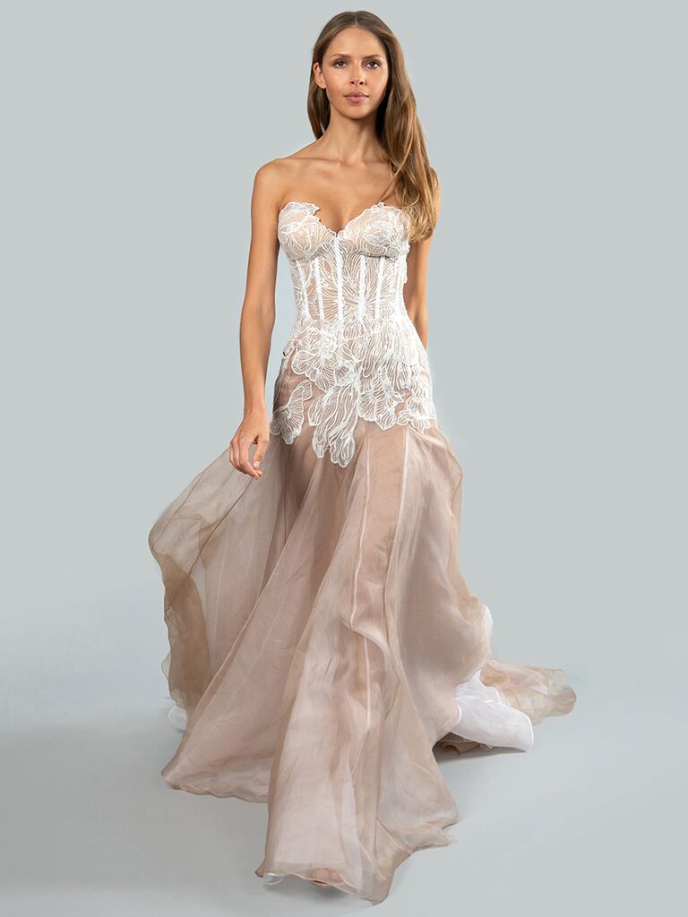 Mark Zunino strapless sweetheart A-line gown