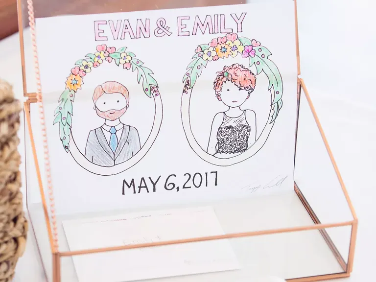 Artistic Custom Wedding Card Box Idea