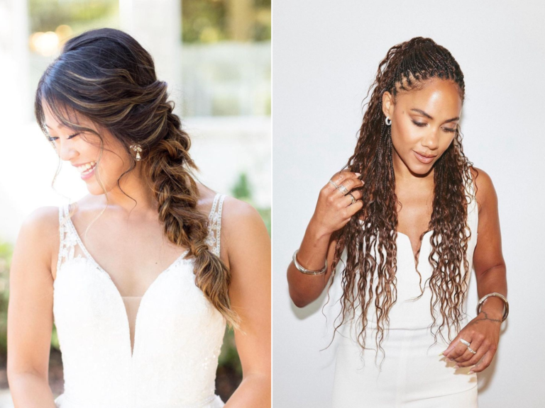 wedding hairstyles braids flowers