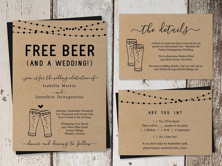 Funny wedding invitations