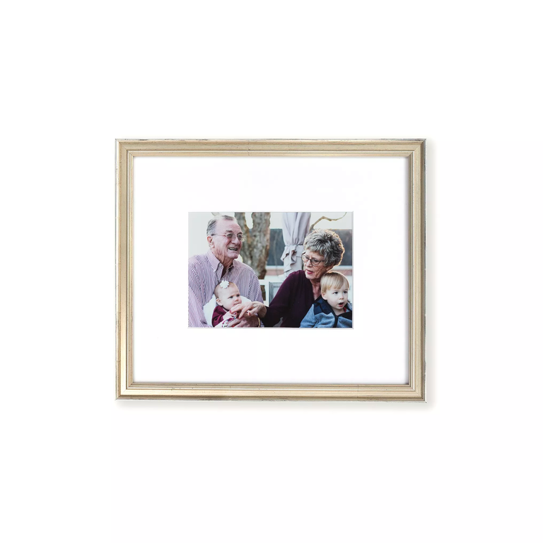Gold frame from Framebridge to say thank you to your parents