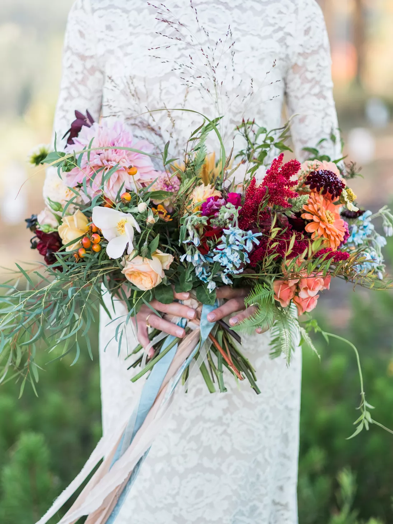 Gorgeous and whimsical dahlia bouquet
