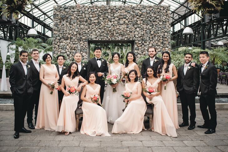 Wedding Party Photos at Planterra Conservatory in Detroit, Michigan