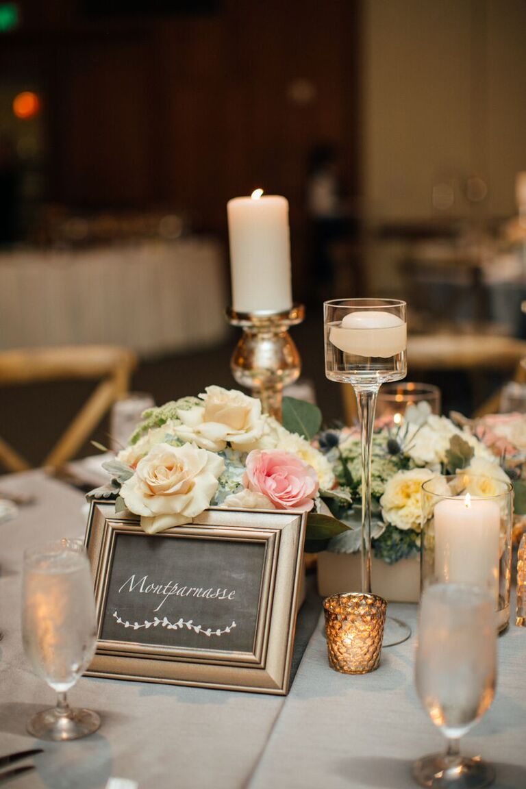 Kelly Kruger and Darin Brooks wedding French-inspired table settings